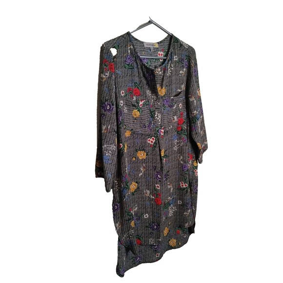 Figueroa & Flower Tunic Floral Print SZ Medium 3/4 Sleeve Bohemian - Picture 3 of 8